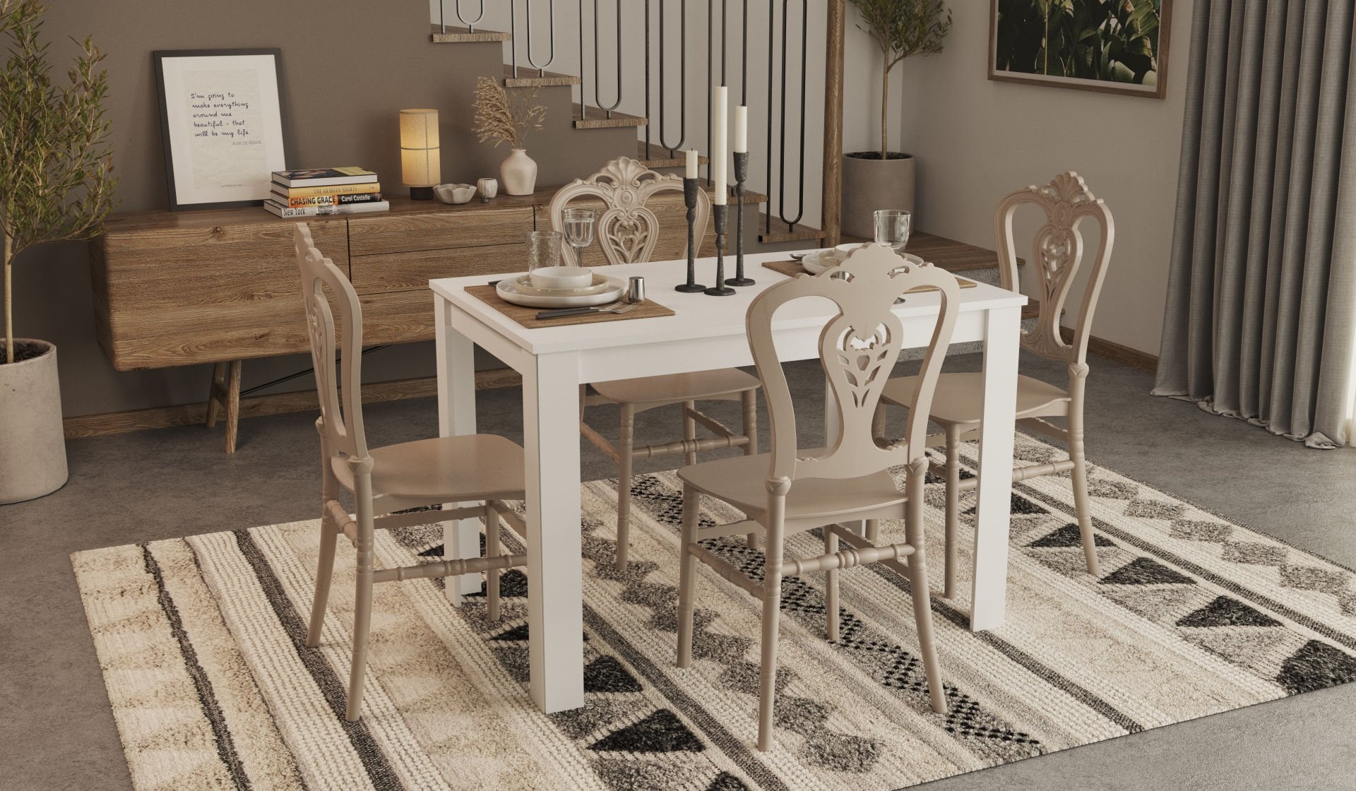 Arda Masa Carisma Sandalye Takımı - Cappucino