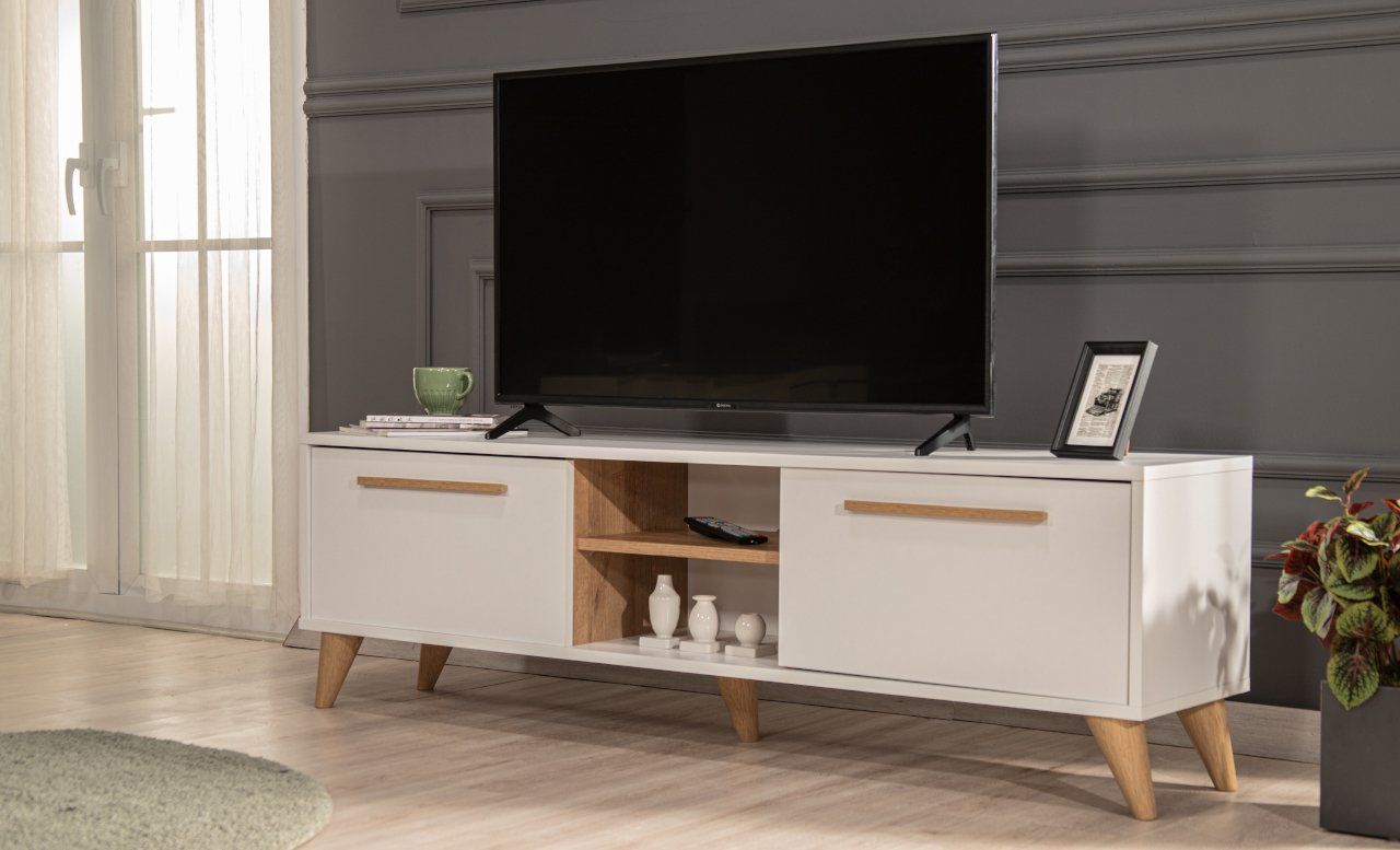 White TV Ünitesi - Beyaz