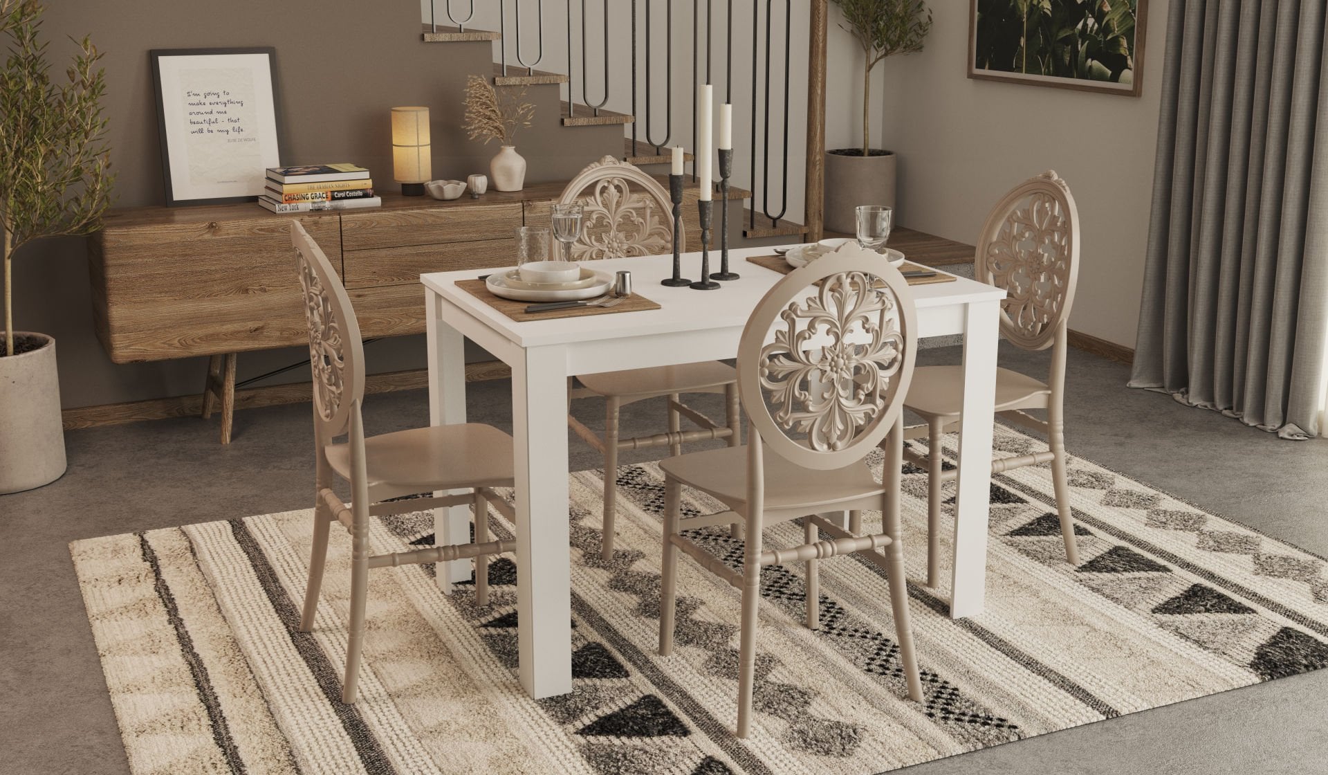 Arda Masa Venüs Sandalye Takımı - Cappucino