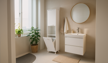 Mina Çok Amaçlı Banyo Dolabı - Beyaz