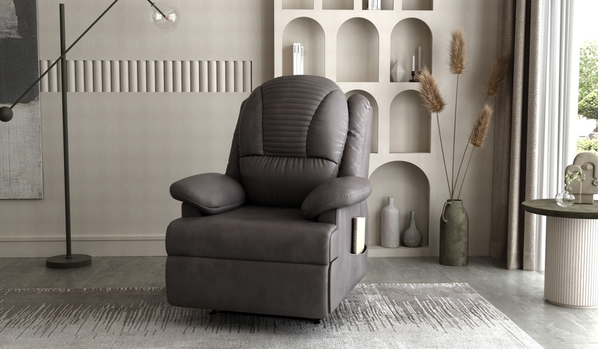 Essen Antrasit Leon Kumaş Tv Koltuğu - Baba Koltuğu