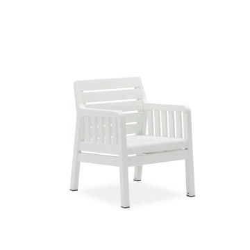 Lara Tekli Beyaz Koltuk-Mindersiz