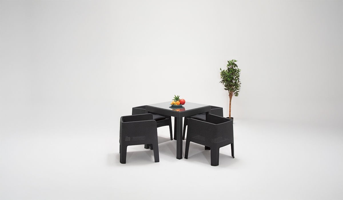 Apex Lüx Bahçe Takımı Antrasit-Camlı