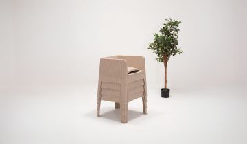 Apex Lüx Bahçe Takımı Camlı Cappucino