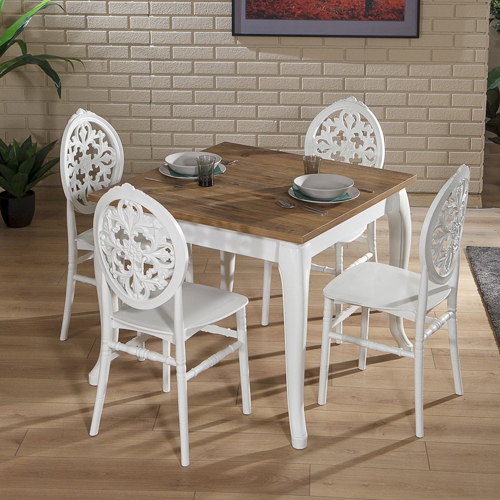 Sirius Masa / Venüs Sandalye Takımı - Beyaz