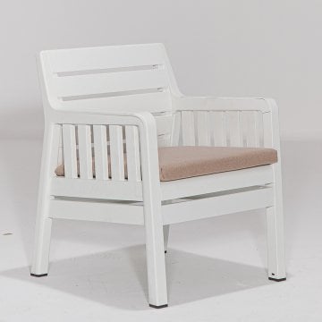 Lara Tekli Koltuk -Minderli - Renkli Antrasit