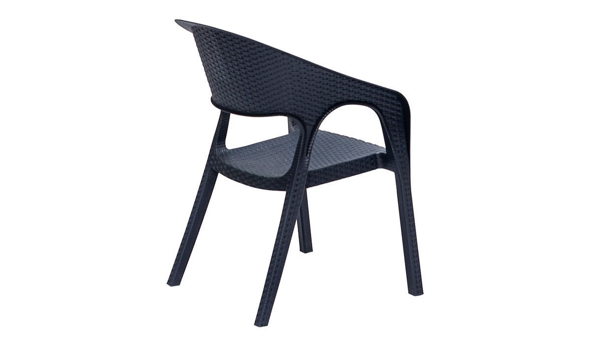 Garden Rattan Sandalye Antrasit (2 Adet)