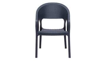 Garden Rattan Sandalye Antrasit (2 Adet)