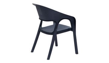 Garden Rattan Sandalye Antrasit (4 Adet)