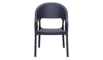 Garden Rattan Sandalye Antrasit (4 Adet)