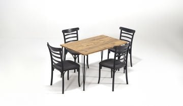 Nero /  Efes Mutfak Masa Takımı - Siyah