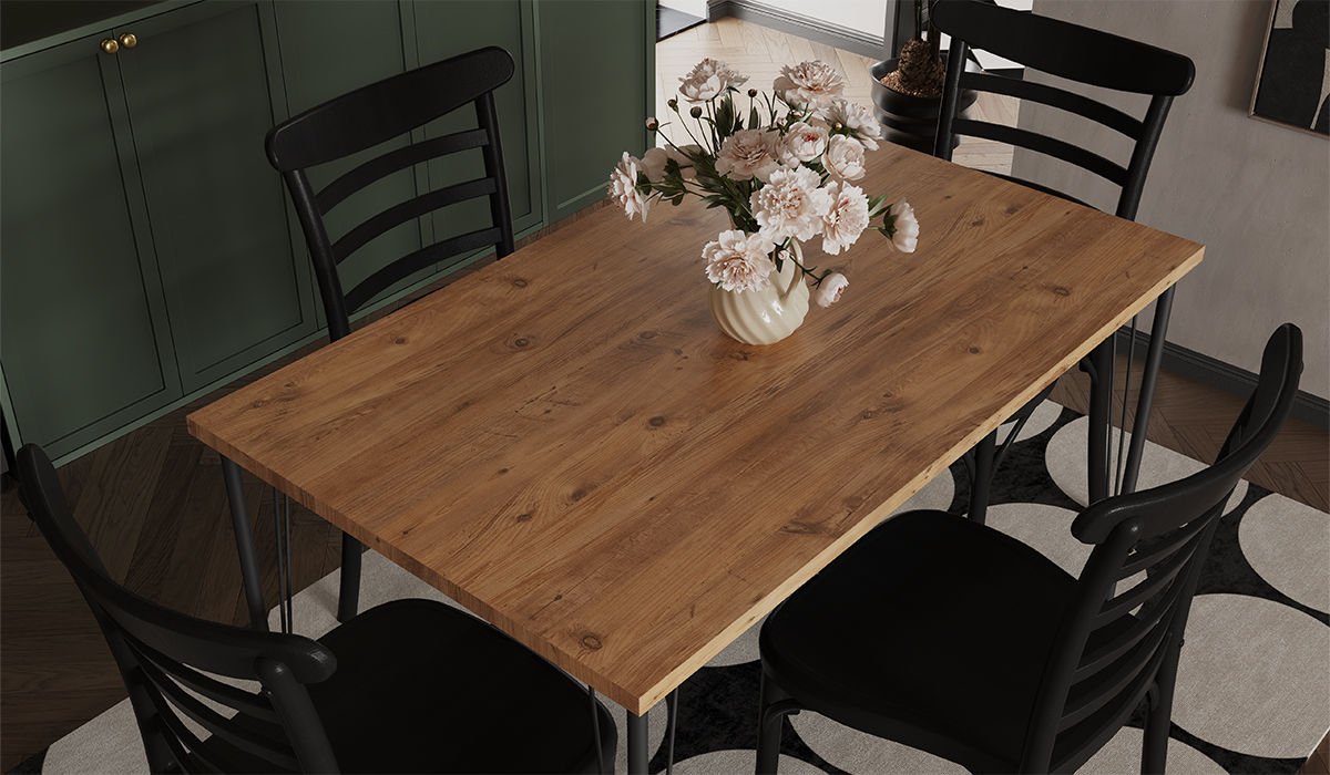 Nero /  Efes Mutfak Masa Takımı - Siyah