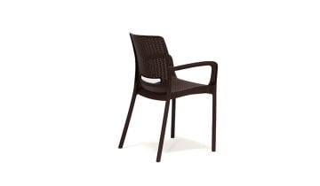 Viva Rattan Sandalye Lüx Kahve (Kollu-2 Adet)