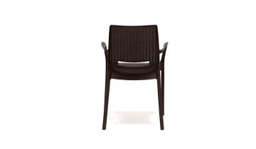 Viva Rattan Sandalye Lüx Kahve (Kollu-2 Adet)