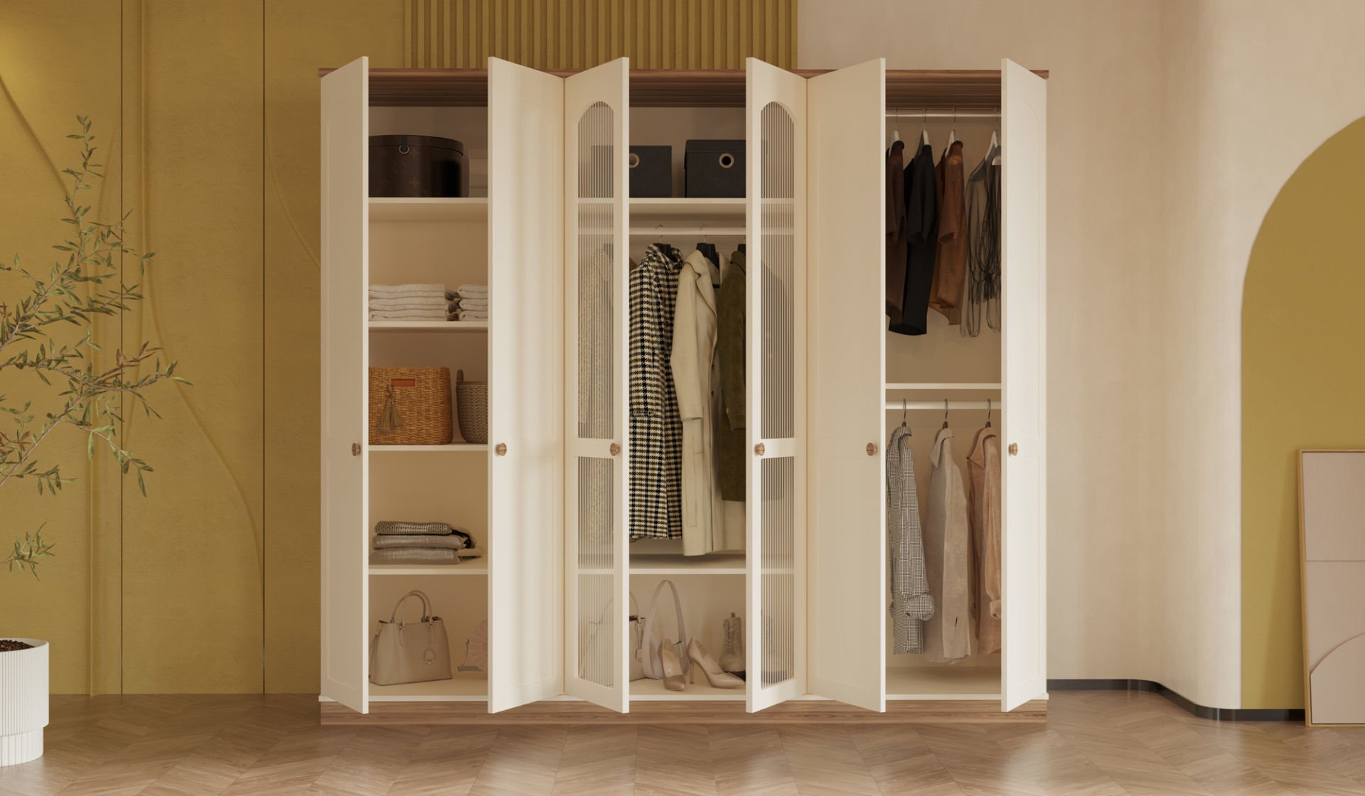 Bohem 6 Kapaklı Gardırop