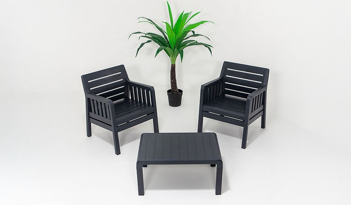 Lara 1+1+S  (Mindersiz) Bahçe Oturma Grubu - Renkli