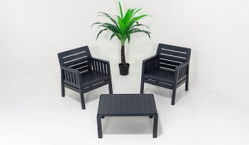 Lara 1+1+S  (Mindersiz) Bahçe Oturma Grubu - Renkli