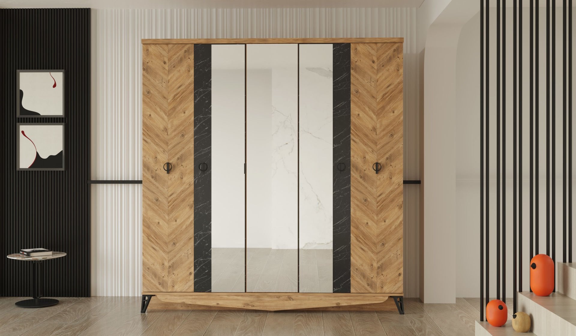 Avrupa 5 Kapaklı Gardırop