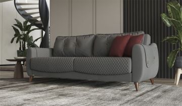 Olivya Üçlü Koltuk - Gri