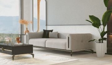 Bella Üçlü Koltuk Gri