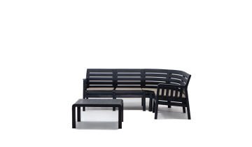 Lara Minderli Köşe Koltuk - Antrasit 2+1