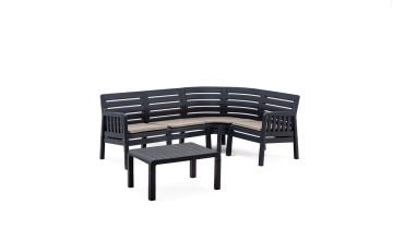 Lara Minderli Köşe Koltuk - Antrasit 2+1