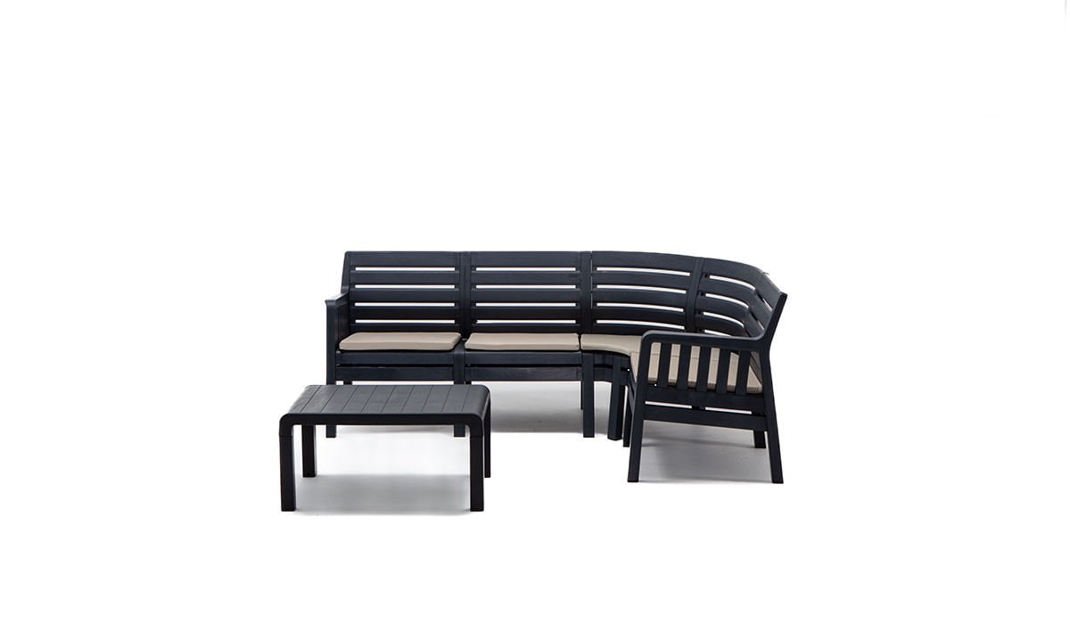 Lara Minderli Köşe Koltuk - Antrasit 2+1