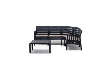 Lara Minderli Köşe Koltuk - Antrasit 2+1