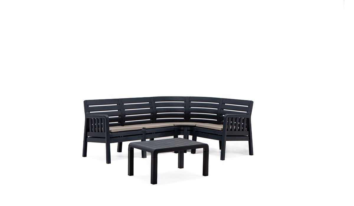 Lara Minderli Köşe Koltuk - Antrasit 2+1