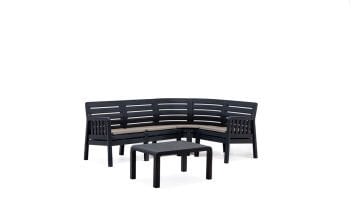 Lara Minderli Köşe Koltuk - Antrasit 2+1