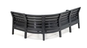 Lara Mindersiz Köşe Bahçe Takımı Antrasit