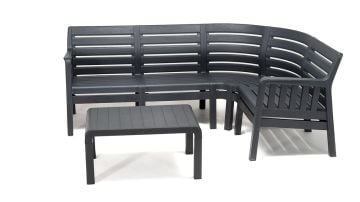 Lara Mindersiz Köşe Bahçe Takımı Antrasit