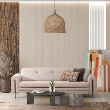 Salda Üçlü Salon&oturma Odası Kanepe - Krem