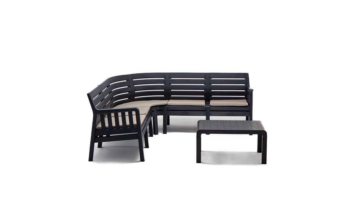 Lara Minderli Köşe Koltuk - Antrasit 2+2