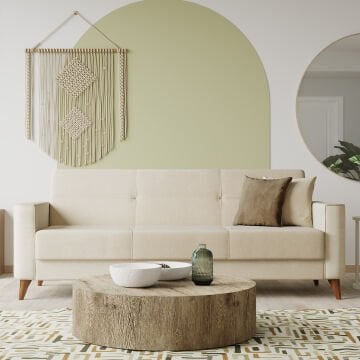 Star Üçlü Kanepe - Krem