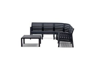 Lara Mindersiz Köşe Koltuk - Antrasit 2+2