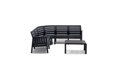 Lara Mindersiz Köşe Koltuk - Antrasit 2+2