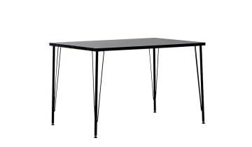 Nero Siyah Masa 75x110 cm Venüs Beyaz Sandalye Mutfak Masa Takımı