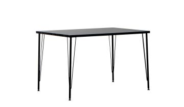 Nero Siyah Masa 75x110 cm Violet Beyaz Sandalye Mutfak Masa Takımı