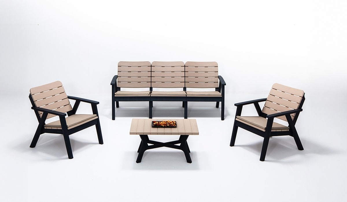 Sera 3+1+1 S Bahçe Balkon Oturma Grubu (Minderli)