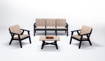 Sera 3+1+1 S Bahçe Balkon Oturma Grubu (Minderli)