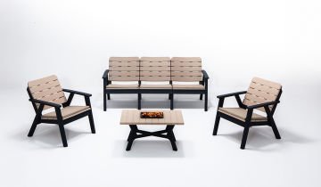 Sera 3+1+1 S Bahçe Balkon Oturma Grubu (Minderli)