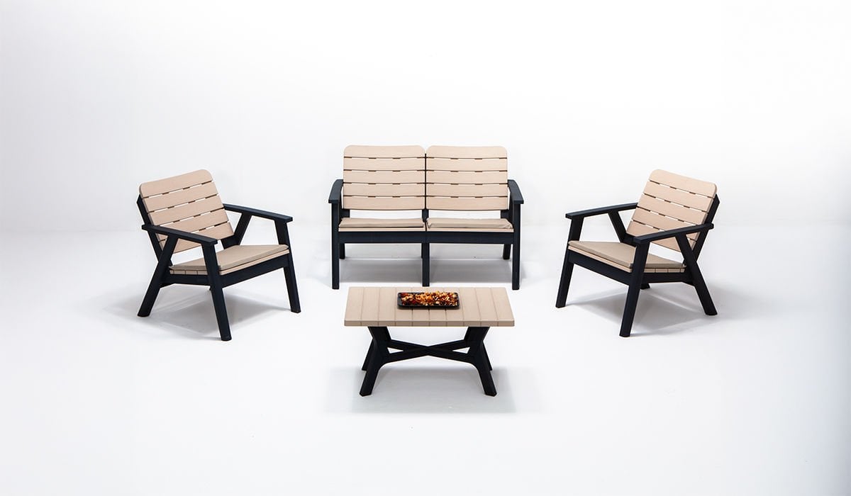 Sera 2+1+1 S Bahçe Balkon Oturma Grubu (Minderli)