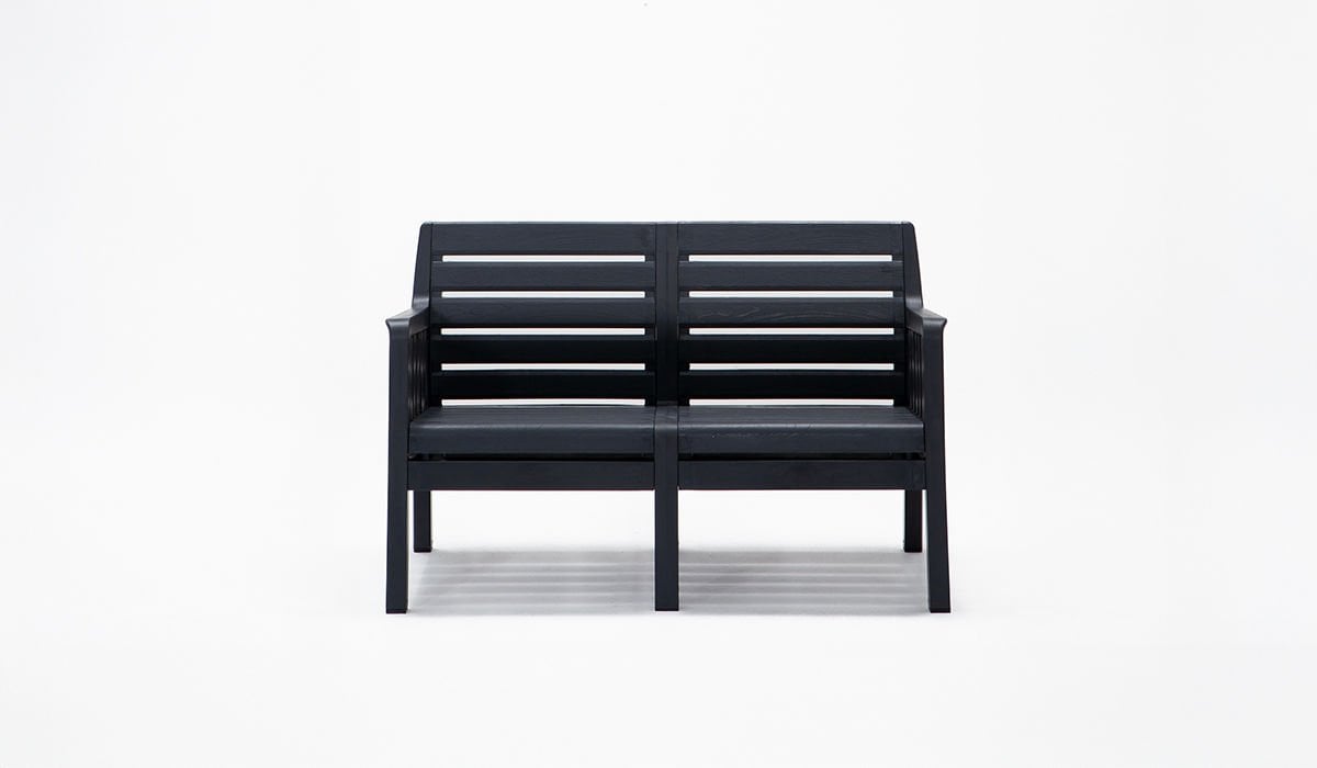 Lara İkili Koltuk Antrasit Mindersiz