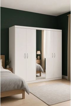 Akça 5 Kapaklı Aynalı Gardırop