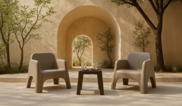 Şile Bahçe Oturma Grubu 1+1+S (Cappucino)