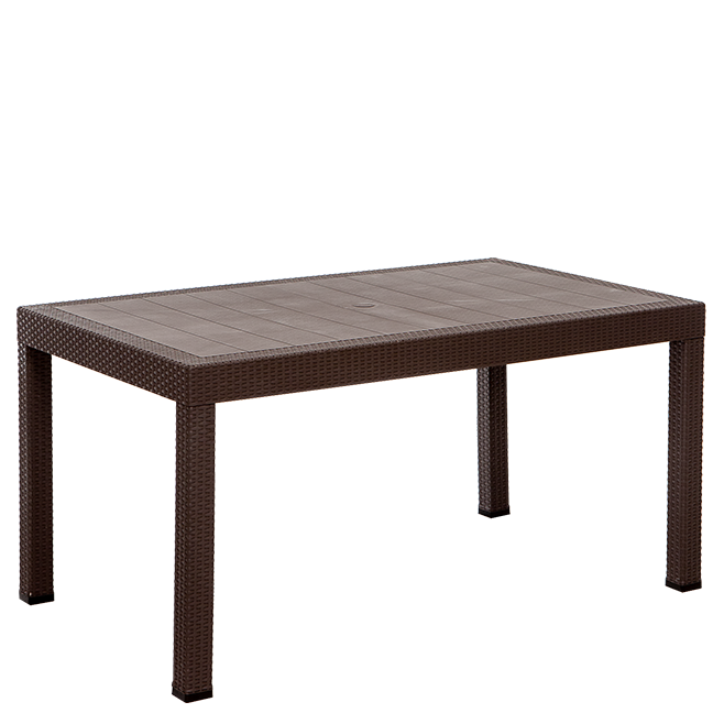 Rattan 90x150 Masa - Kahve