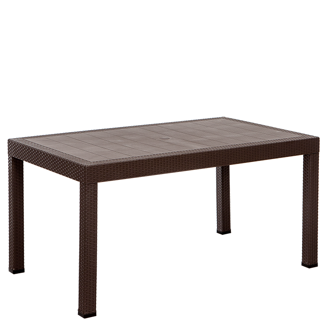 Rattan 90x150 Masa - Kahve