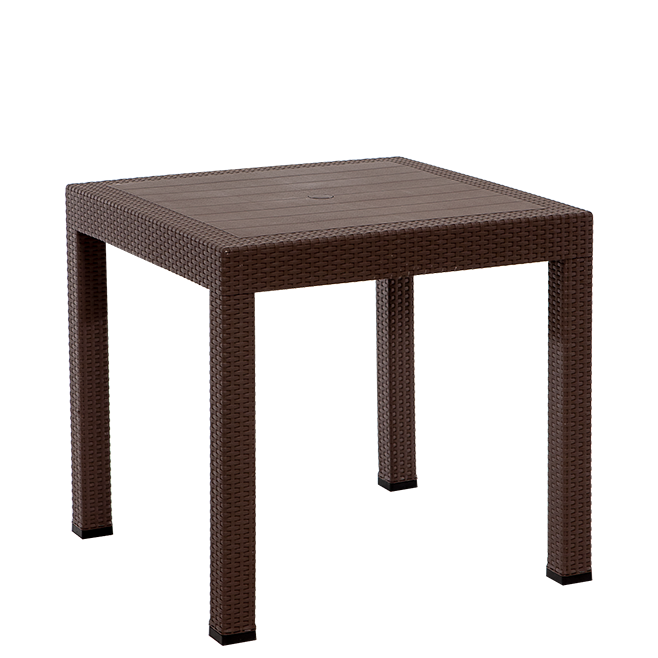 Rattan Kare Masa - Kahve