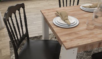 Grande Masa Napolyon Sandalye Takımı - Siyah